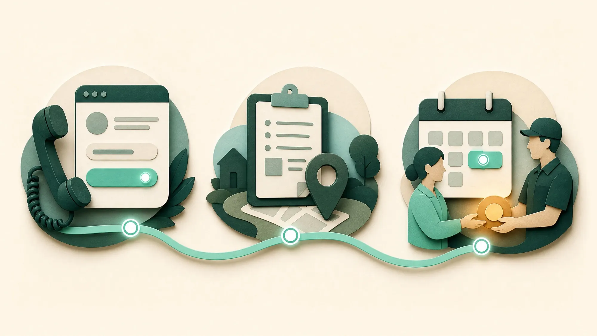 Illustrated response journey
